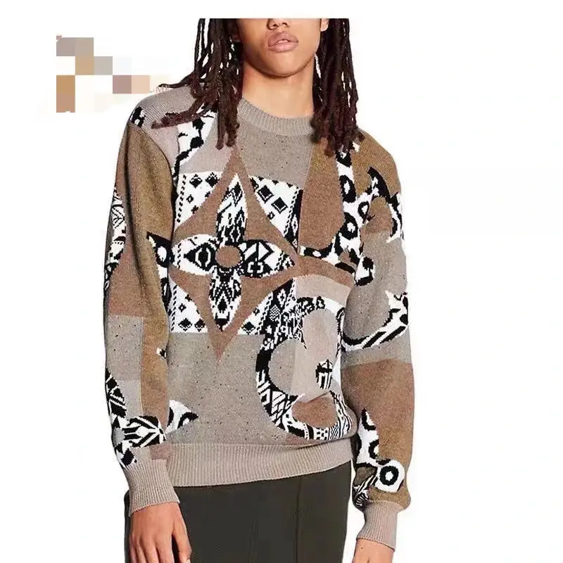 Men and Women with the Same High-quality Full-body Letter Pattern Color-blocking Jacquard Sweater Warm Fashion Trend Top
Men and Women with the Same High-quality Full-body Letter Pattern Color-blocking Jacquard Sweater Warm Fashion Trend Top