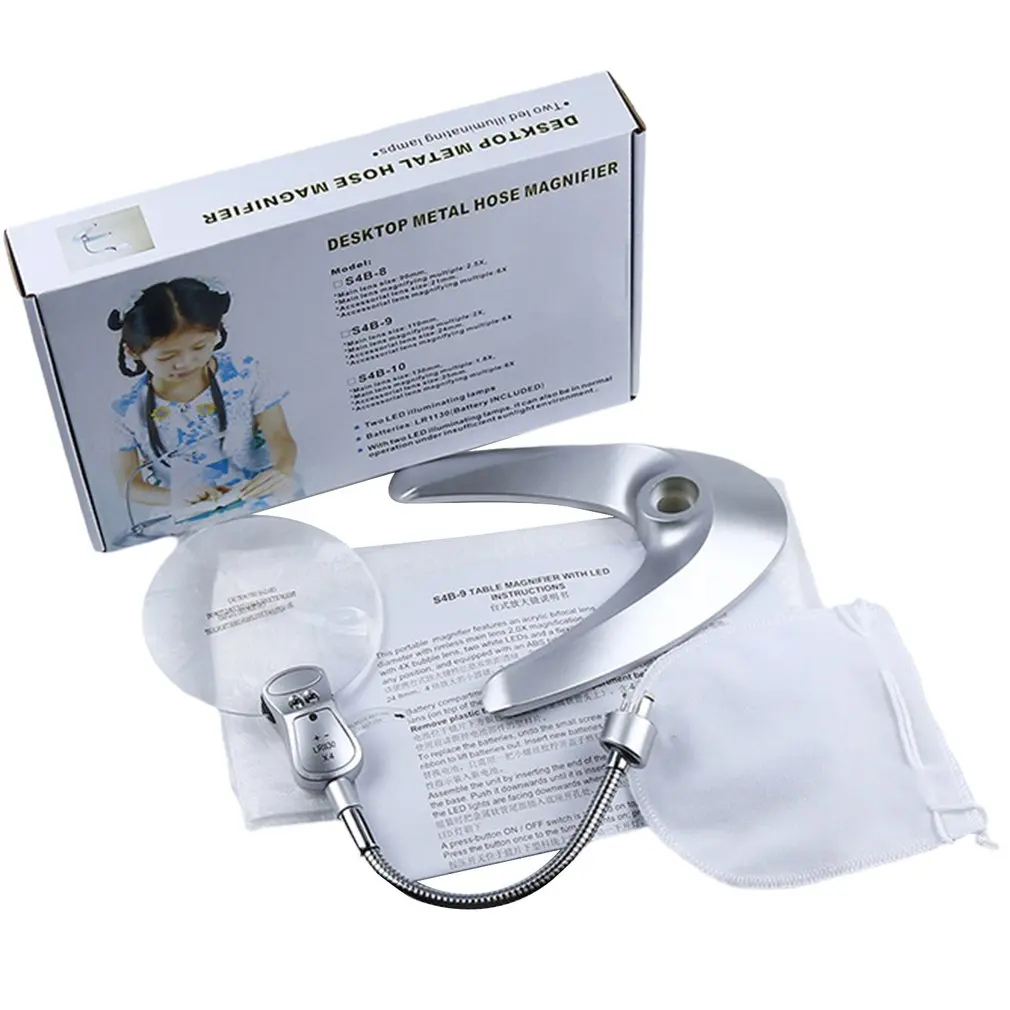 Desktop Hose With Clip Wide Vision Magnifying Glass With LED Light Desktop Reading Magnifying Glass For Reading
Desktop Hose With Clip Wide Vision Magnifying Glass With LED Light Desktop Reading Magnifying Glass For Reading