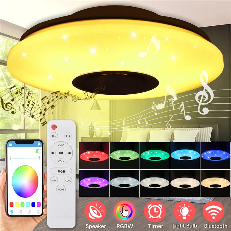200W Modern RGB LED Ceiling Lights Home lighting APP bluetooth Music Light Bedroom Lamps Smart Ceiling Lamp+Remote Control
200W Modern RGB LED Ceiling Lights Home lighting APP bluetooth Music Light Bedroom Lamps Smart Ceiling Lamp+Remote Control