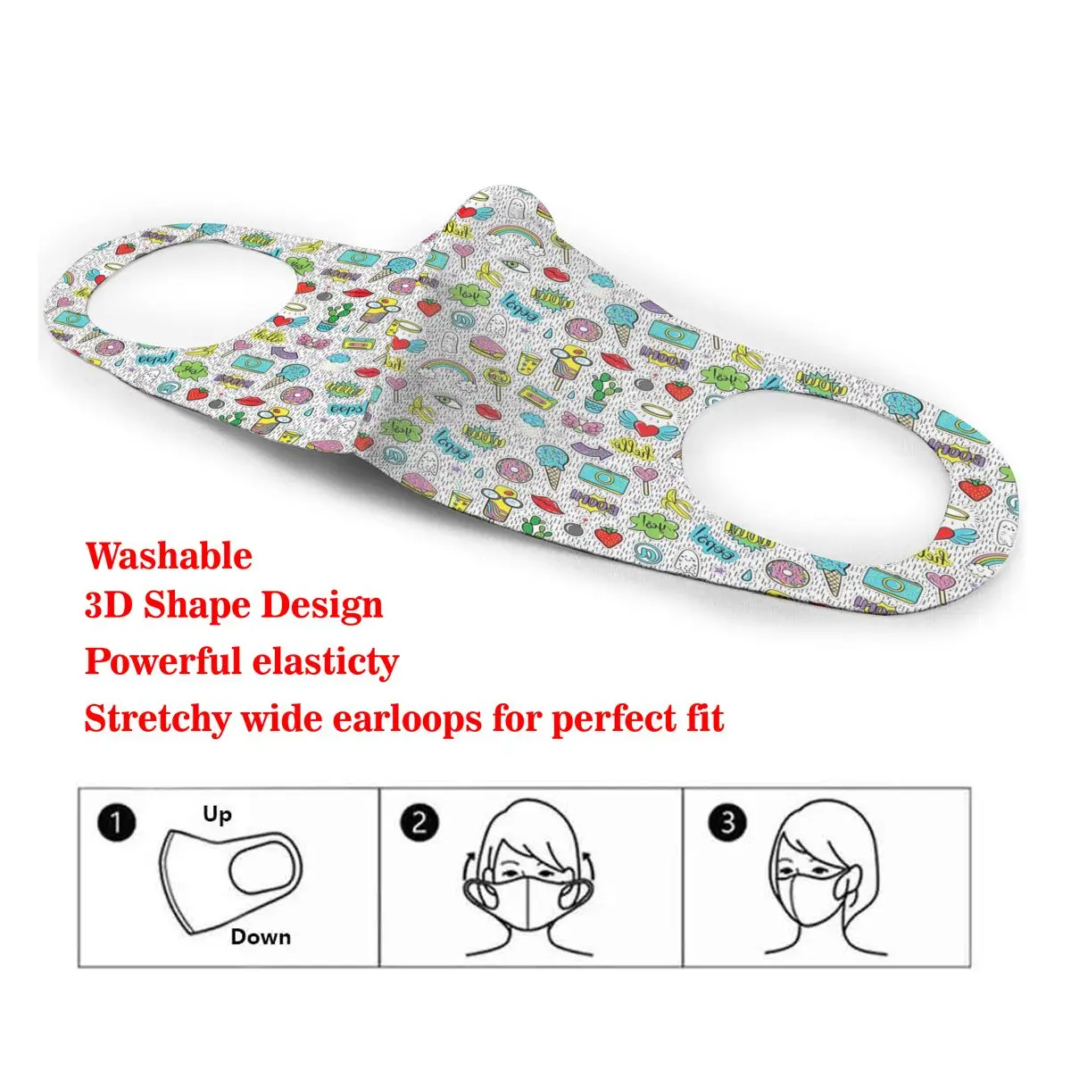 Children's Fantasy World Snacks Illustrations Print Dust Mask Mouth-Muffle Washable Fabric Adult Protective Face Windproof
Children's Fantasy World Snacks Illustrations Print Dust Mask Mouth-Muffle Washable Fabric Adult Protective Face Windproof