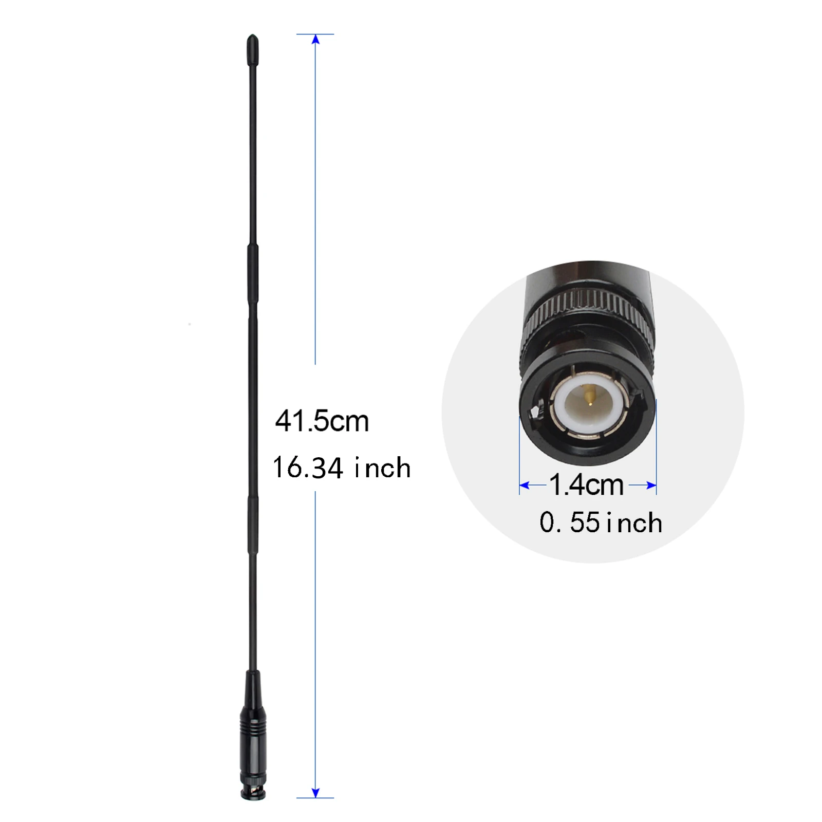HYS 27Mhz BNC Antenna Two Way Radio Antenna for CB Handheld/Portable Radio Cobra Midland Uniden Anytone CB Radio
HYS 27Mhz BNC Antenna Two Way Radio Antenna for CB Handheld/Portable Radio Cobra Midland Uniden Anytone CB Radio