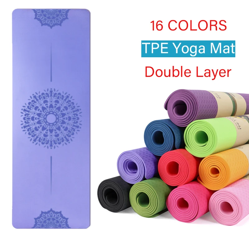 6mm TPE Yoga Mat With Position Line Non Slip Fitness Sport Carpet Pads For Exercise Gymnastics and Pilates Home Mat
6mm TPE Yoga Mat With Position Line Non Slip Fitness Sport Carpet Pads For Exercise Gymnastics and Pilates Home Mat