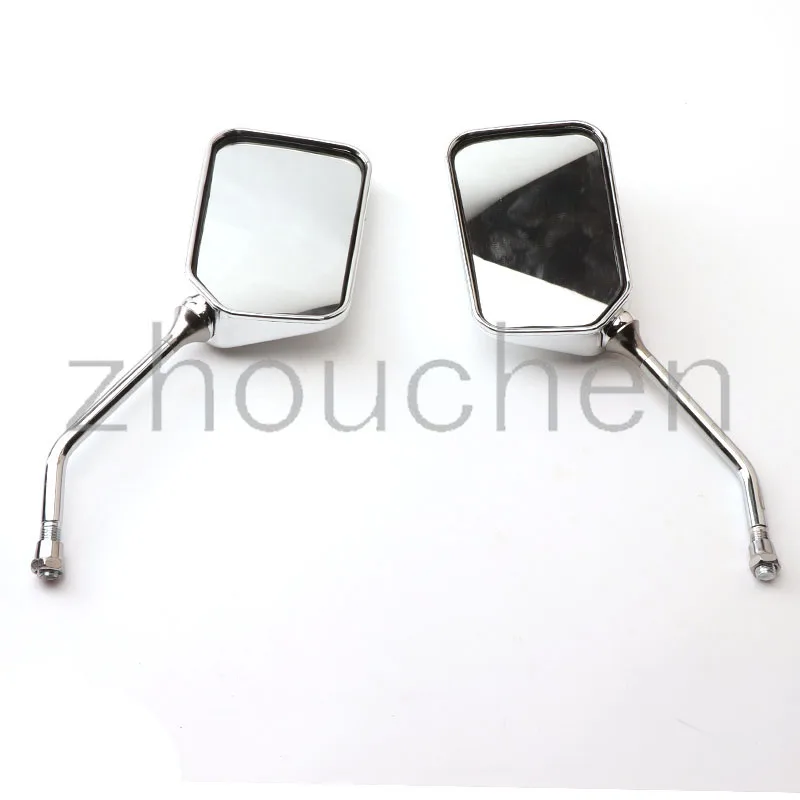 Universal Rectangle Motorcycle Rearview Mirrors 10mm Chrome retrovisor de moto mirror moto For Honda Scooter E-Bike 
Universal Rectangle Motorcycle Rearview Mirrors 10mm Chrome retrovisor de moto mirror moto For Honda Scooter E-Bike