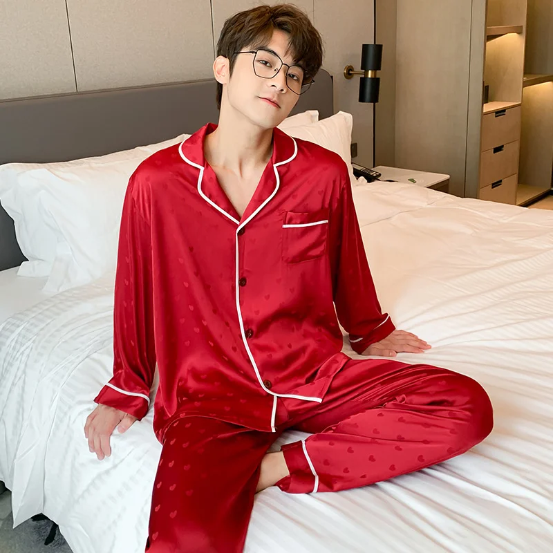 Lisacmvpnel Long Sleeve Ice Spring And Autumn Men's Pajama Set Red Love Pattern Large Casual Sleepwear
Lisacmvpnel Long Sleeve Ice Spring And Autumn Men's Pajama Set Red Love Pattern Large Casual Sleepwear