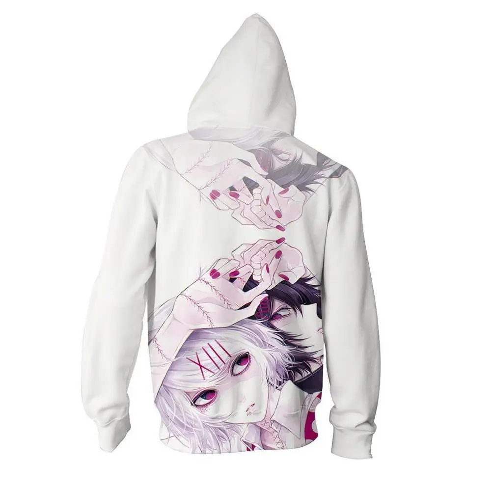 Tokyo Ghoul 3D Printing white Hoodies Ken Kaneki off cosplay costume hoodie Japan anime Sweatshirts Clohting Jackets Top
Tokyo Ghoul 3D Printing white Hoodies Ken Kaneki off cosplay costume hoodie Japan anime Sweatshirts Clohting Jackets Top
