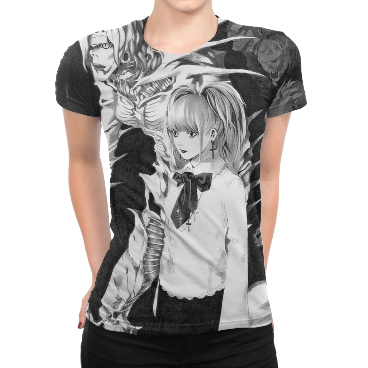 Anime Death Note 3D Cool Womens T Shirt Unisex Female Misa Print Tee Gothic Aesthetics Girl 2021 Summer O-neck Short Sleeve Tops 
Anime Death Note 3D Cool Womens T Shirt Unisex Female Misa Print Tee Gothic Aesthetics Girl 2021 Summer O-neck Short Sleeve Tops