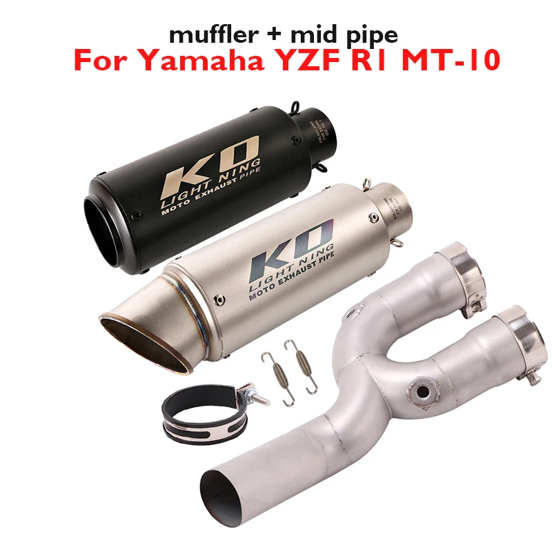 Выхлопная труба для мотоцикла Yamaha YZF R1 MT-10 2015-2020, Соединительная труба, среднее соединение, глушитель, наконечник, перегородка
Выхлопная труба для мотоцикла Yamaha YZF R1 MT-10 2015-2020, Соединительная труба, среднее соединение, глушитель, наконечник, перегородка