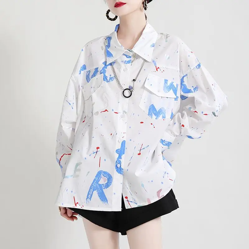 Women's Shirt 2021 Spring New Women's Colorful Fashion Lazy Style Shirt Printed Plus Size Button Up Blouses Lady Tops
Women's Shirt 2021 Spring New Women's Colorful Fashion Lazy Style Shirt Printed Plus Size Button Up Blouses Lady Tops