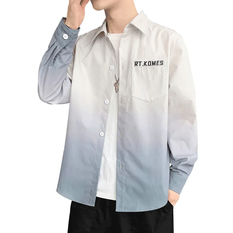 2021 New Men's Korean Style Trend Loose Gradient Fashion Shirt Spring Trend Casual Cardigan Everyday Comfortable Men's Shirt
2021 New Men's Korean Style Trend Loose Gradient Fashion Shirt Spring Trend Casual Cardigan Everyday Comfortable Men's Shirt