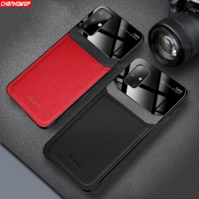 Кожаный зеркальный чехол для Samsung Galaxy A51 A71 A50 A70 A30 A20 A10 S20 S10 Plus Ultra S9 S8 Note 10 9 8 A7 2018