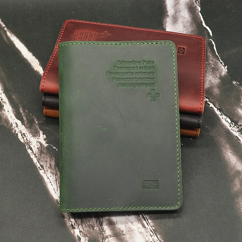 Cow Leather Passeport Suisse Holder Vintage Handmade Passport Case Travel Wallet Men Covers for Passports Schweizer Pass Wallet
Cow Leather Passeport Suisse Holder Vintage Handmade Passport Case Travel Wallet Men Covers for Passports Schweizer Pass Wallet