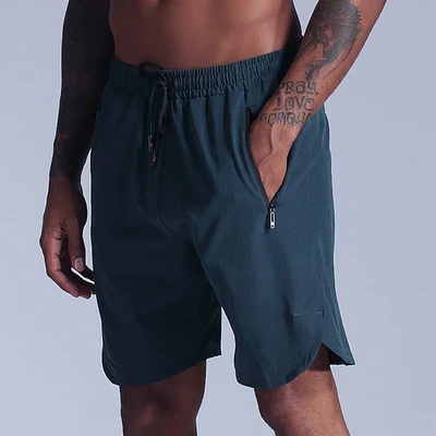 Men Running Shorts with zipper pocket Summer Quick Dry Fitness Bodybuilding Sweatpants Gym Sport Training Short Pants | Спорт и