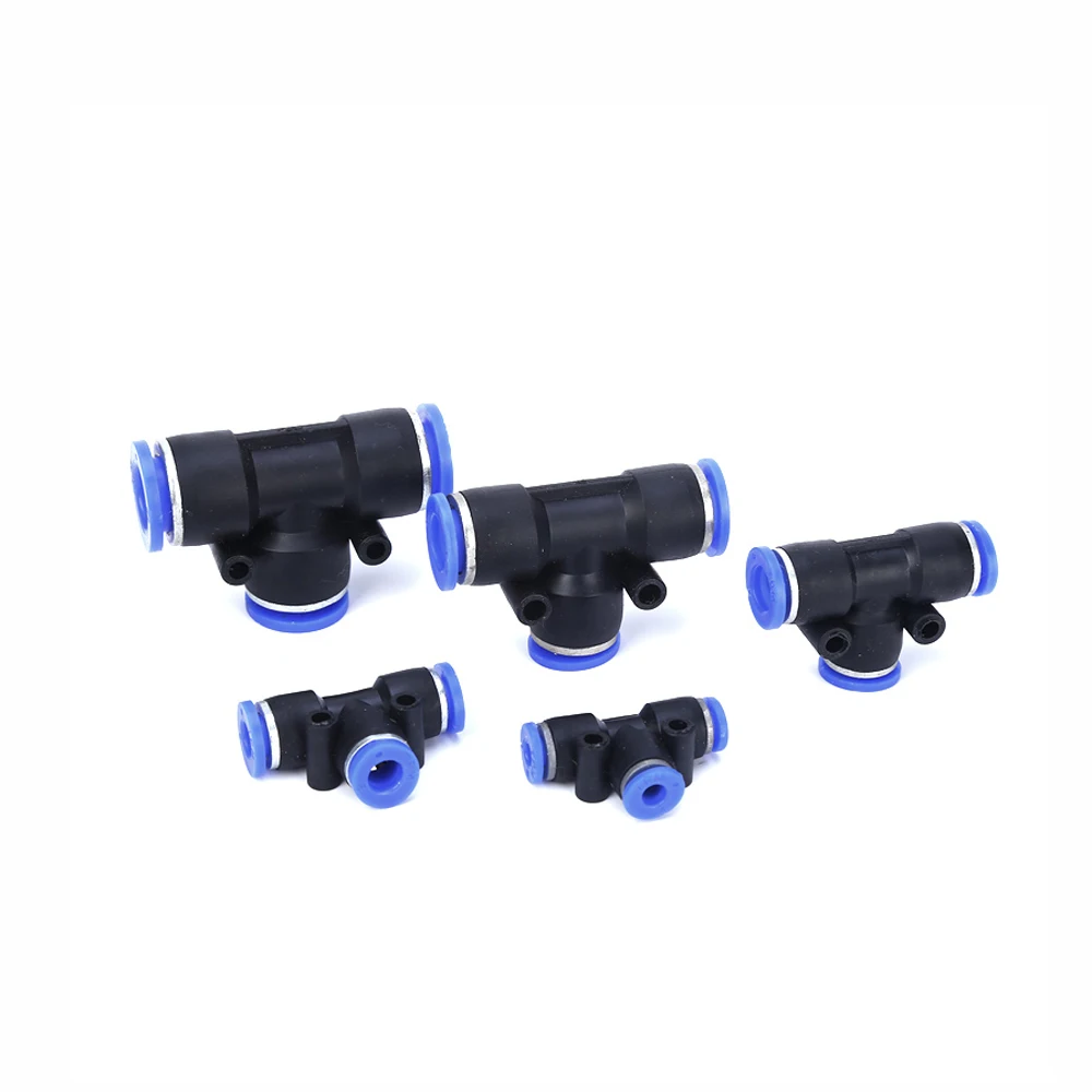 Pneumatic Fittings PE Connector 4-16mm OD Hose Plastic Push In Quick Connector Air Fitting Plumbing For Air Water Tube T Shape
Pneumatic Fittings PE Connector 4-16mm OD Hose Plastic Push In Quick Connector Air Fitting Plumbing For Air Water Tube T Shape
