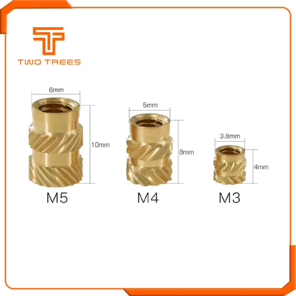 Mellow Brass Hot Melt Inset Nuts Heating Molding Copper Thread SL-type Double Twill Knurled Injection Brass Nut For 3D Printer
Mellow Brass Hot Melt Inset Nuts Heating Molding Copper Thread SL-type Double Twill Knurled Injection Brass Nut For 3D Printer