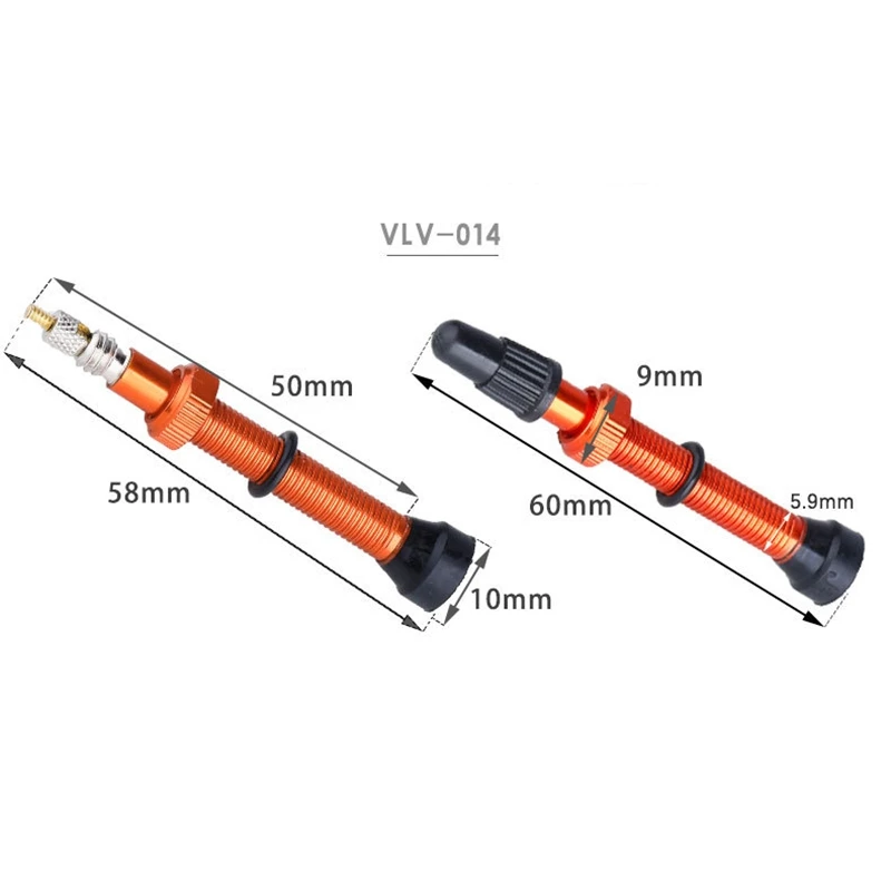 2 Pair Bicycle 60Mm Presta Valve for Road Bicycle,Black & Orange 
2 Pair Bicycle 60Mm Presta Valve for Road Bicycle,Black & Orange