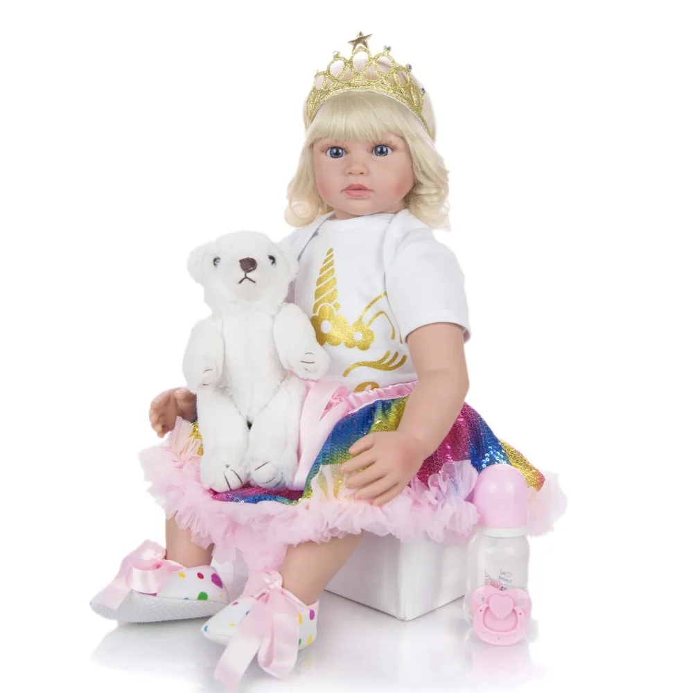 60cm Doll Reborn Toddler Soft Silicone Viny Limbs 24" Princess bebe reborn alive Girl Lovely Birthday Gift Play House Toy
60cm Doll Reborn Toddler Soft Silicone Viny Limbs 24" Princess bebe reborn alive Girl Lovely Birthday Gift Play House Toy