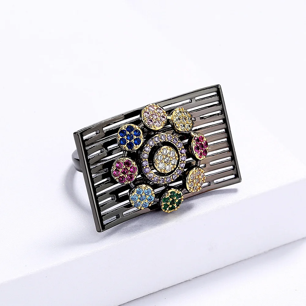 CIZEVA Exaggerated Personalized 925 Silver Ring Multicolor CZ Rings for Women Engagement Jewelry Anniversary Gift
CIZEVA Exaggerated Personalized 925 Silver Ring Multicolor CZ Rings for Women Engagement Jewelry Anniversary Gift