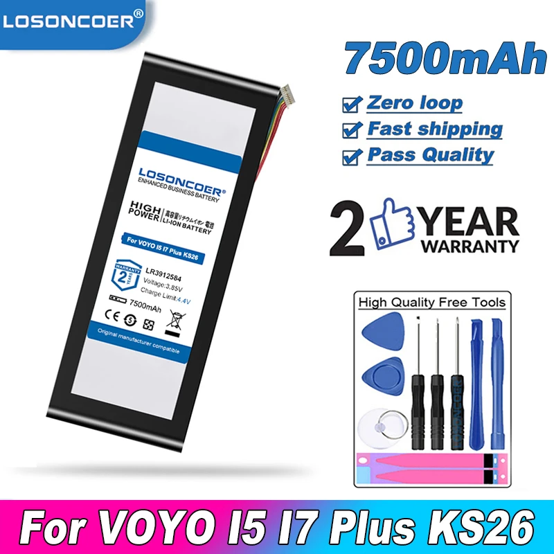 Аккумулятор для планшета VOYO I5 I7 Plus KS26 7500 мАч LR3912584|Аккумуляторы мобильных