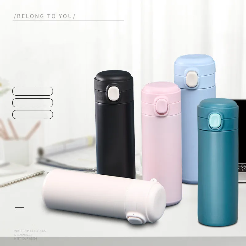 320ML/420ML new stainless steel bounce lid vacuum flask mini double layer vacuum straight cup men and women cute simple pea cup
320ML/420ML new stainless steel bounce lid vacuum flask mini double layer vacuum straight cup men and women cute simple pea cup