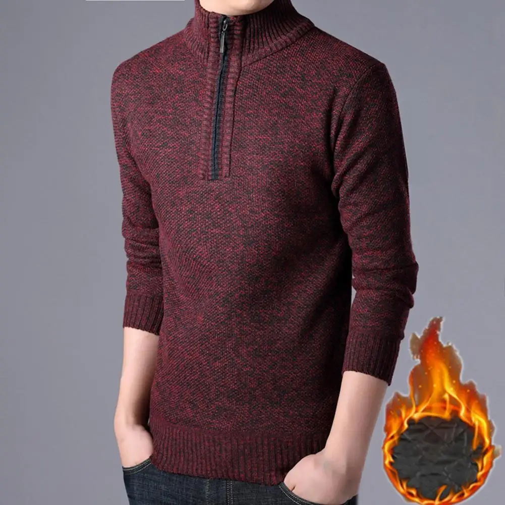 Winter Men's Fleece Thicker Sweater Half Zipper Turtleneck Warm Pullover Quality Male Slim Knitted Wool Sweaters pull homme
Winter Men's Fleece Thicker Sweater Half Zipper Turtleneck Warm Pullover Quality Male Slim Knitted Wool Sweaters pull homme