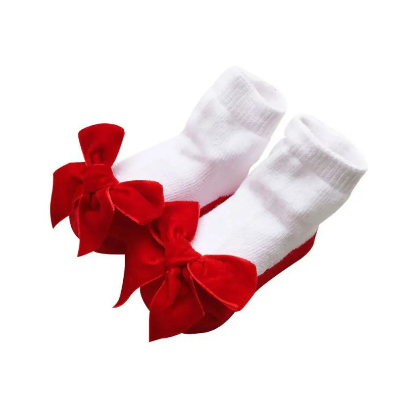 HOT! Bow Floral Baby Kids Socks Toddlers Infants Cotton Ankle Bow Socks Baby Girls Princess Bowknots Socks