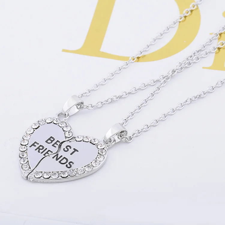 Ожерелье best friend BFF Friend 2 шт./компл. пазл в форме сердца ручная печать ювелирные