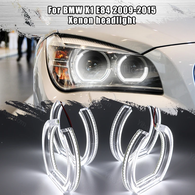 

DTM Angel Eyes LED for BMW X1 E84 2009-2015 Xenon Headlight DRL Halo M4 Style White Light Kit Accessories