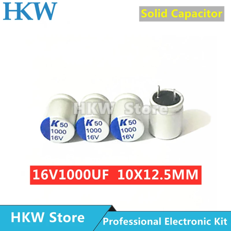 10pcs KEMET 1000uF 16V 10x12.5mm DIP Solid Electrolytic Capacitor Super Low ESR 16V1000uF 10*12.5 Solid Sate Capacitor 1000UF16V
10pcs KEMET 1000uF 16V 10x12.5mm DIP Solid Electrolytic Capacitor Super Low ESR 16V1000uF 10*12.5 Solid Sate Capacitor 1000UF16V