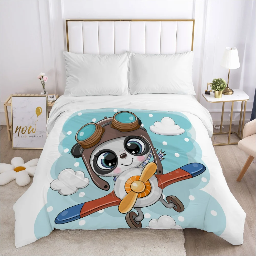 

Cartoon Children's Duvet cover Quilt/Blanket/Comfortable Case Bedding for kids baby boy girls 140x200 240x220 for Home Car fly
