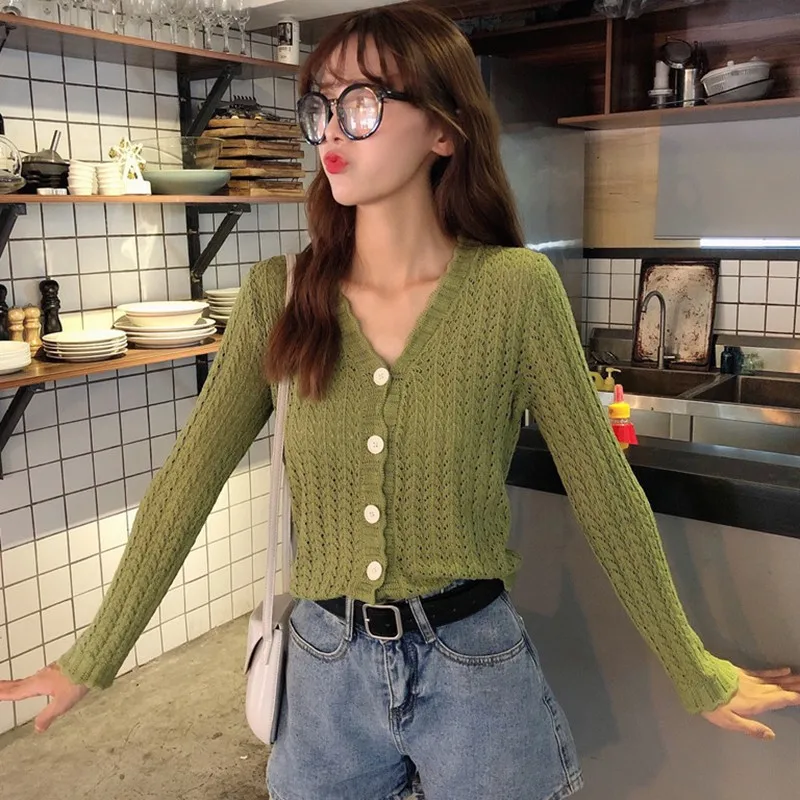 Spring Autumn Solid Knitted Cardigans Female V-neck Soft Jumper Sweater Fashion Single Breasted Sweater
Spring Autumn Solid Knitted Cardigans Female V-neck Soft Jumper Sweater Fashion Single Breasted Sweater