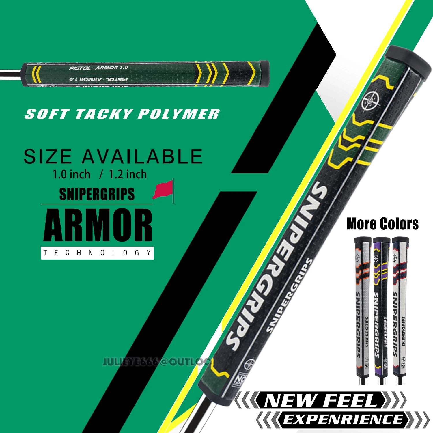 

SNIPER Golf Club Putter Grips Pistol Armor Style Size 1.0/1.2 Golf Club PU Grip For Putter 4 Colors