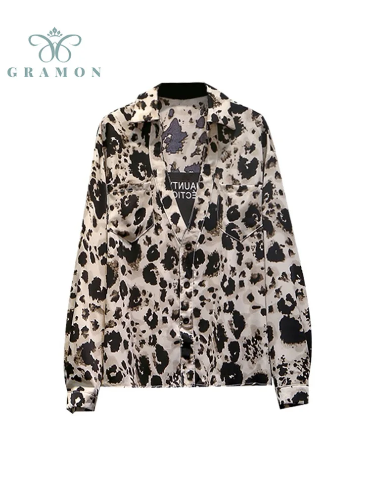 Chic Shirts Leopard Print Women Fake 2 Piece Splicing Pluse Size Blouses Fashion Vintage 2021 Autumn Long Sleeve Camisas Femme
Chic Shirts Leopard Print Women Fake 2 Piece Splicing Pluse Size Blouses Fashion Vintage 2021 Autumn Long Sleeve Camisas Femme