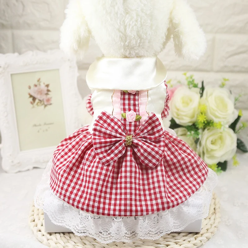 Dog Sweety Bowknot Plaid Dress Spring Skirt Summer Puupy Pet Lace Princess Clothing Dog Clothes for Small Dogs Chihuahua Teddy
Dog Sweety Bowknot Plaid Dress Spring Skirt Summer Puupy Pet Lace Princess Clothing Dog Clothes for Small Dogs Chihuahua Teddy