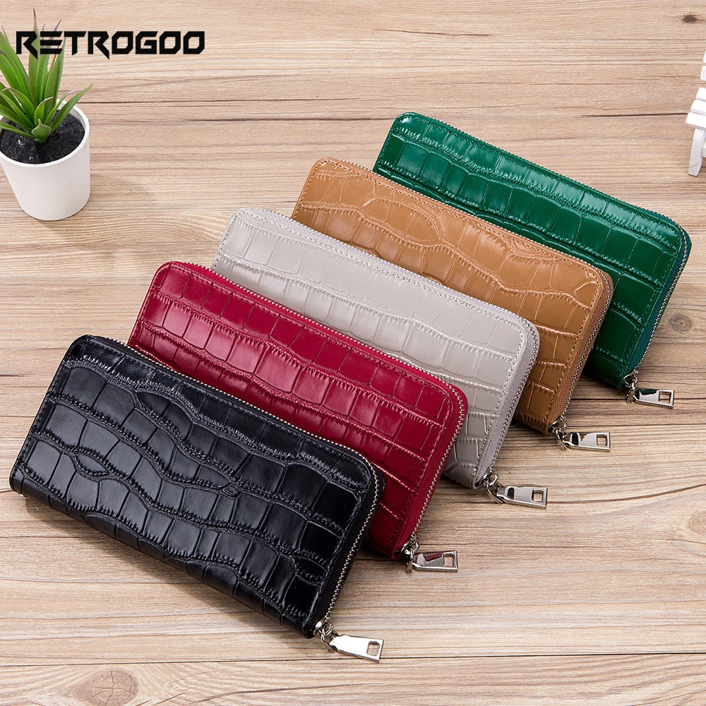 RETROGOO Women Wallet Fashion Stone Pattern Mini Handbag 2021 New Genuine Leather Zipper Ladies Coin Purse Women's Long Wallets
RETROGOO Women Wallet Fashion Stone Pattern Mini Handbag 2021 New Genuine Leather Zipper Ladies Coin Purse Women's Long Wallets