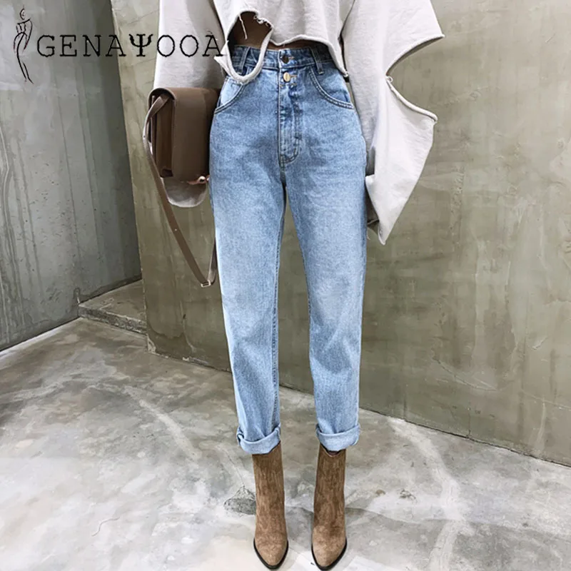 Genayooa Korean Women's Jeans Streetwear Ladies Slouchy Jeans Denim High Waist Cotton Vintage Pencil Pants 2020 Summer Mom Jeans
Genayooa Korean Women's Jeans Streetwear Ladies Slouchy Jeans Denim High Waist Cotton Vintage Pencil Pants 2020 Summer Mom Jeans