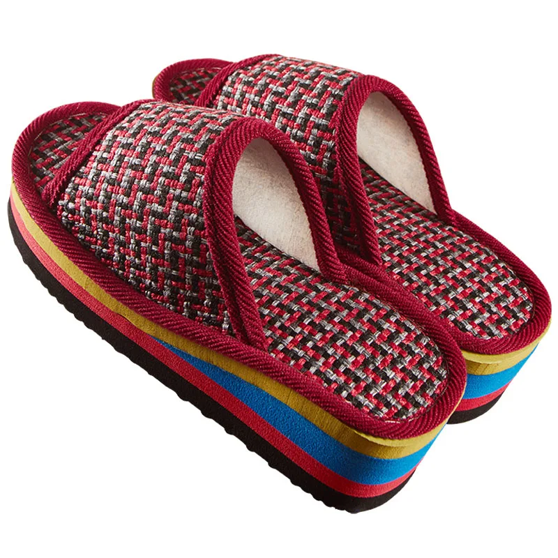 Handmade Linen Slippers, Female Thick Bottomed Anti Slip Slopes and High Heeled Foam Bottom Home Indoor Cotton Sackcloth Slipper
Handmade Linen Slippers, Female Thick Bottomed Anti Slip Slopes and High Heeled Foam Bottom Home Indoor Cotton Sackcloth Slipper