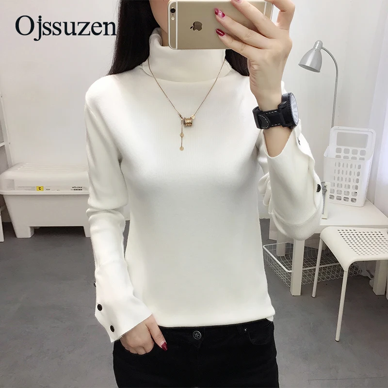 Female Winter Warm Turtleneck Women's Sweaters Slim Autumn Jumpers Ladies Pullovers White With Button Knit Sweater Woman Clothes
Female Winter Warm Turtleneck Women's Sweaters Slim Autumn Jumpers Ladies Pullovers White With Button Knit Sweater Woman Clothes