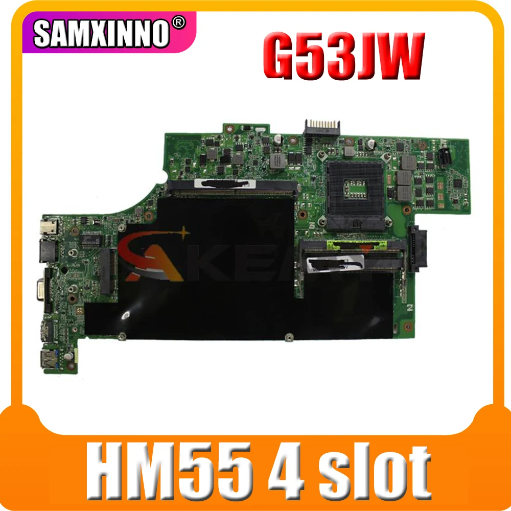 Материнская плата G53JW для ноутбука ASUS G53JW G53J G53, протестированная оригинальная материнская плата HM55
Материнская плата G53JW для ноутбука ASUS G53JW G53J G53, протестированная оригинальная материнская плата HM55