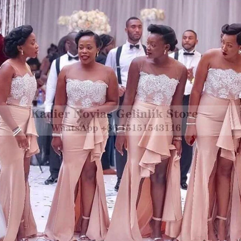 Long Mermaid Champagne Bridesmaid Dresses 2021 with Slit Vestido Madrinha African Black Girl Wedding Party Robe Demoiselle
Long Mermaid Champagne Bridesmaid Dresses 2021 with Slit Vestido Madrinha African Black Girl Wedding Party Robe Demoiselle