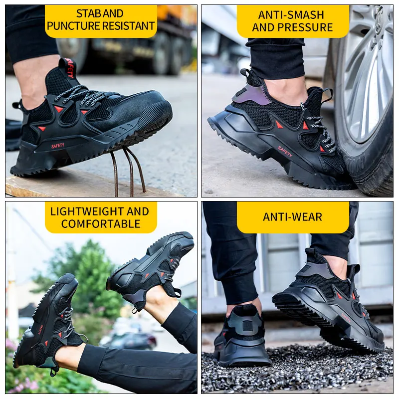 Men's Safety Shoes Steel Toe Cap Footwear Work Tennis Puncture-Proof Boots Lightweight Breathable Sneakers
Men's Safety Shoes Steel Toe Cap Footwear Work Tennis Puncture-Proof Boots Lightweight Breathable Sneakers