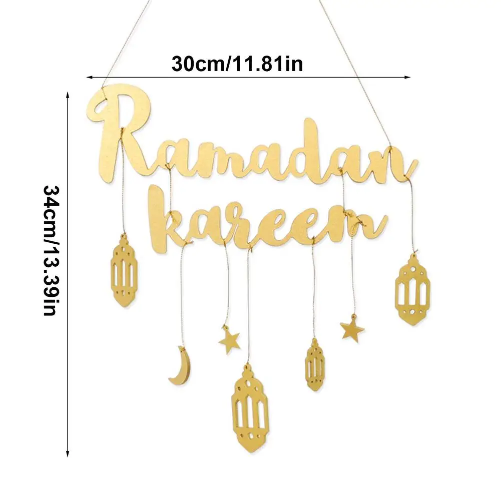 Muslim golden banner Ramadan Kareem alphabet wall hanging Eid Mubarak decorations home wall decoration holiday supplies
Muslim golden banner Ramadan Kareem alphabet wall hanging Eid Mubarak decorations home wall decoration holiday supplies