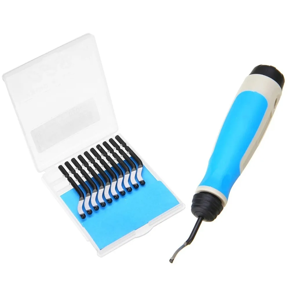 NG1000 BS1010 Portable Trimming Burr Handle DIY Scraper Edge Cutter Remover 10pcs Blades Deburring Tool Set
NG1000 BS1010 Portable Trimming Burr Handle DIY Scraper Edge Cutter Remover 10pcs Blades Deburring Tool Set