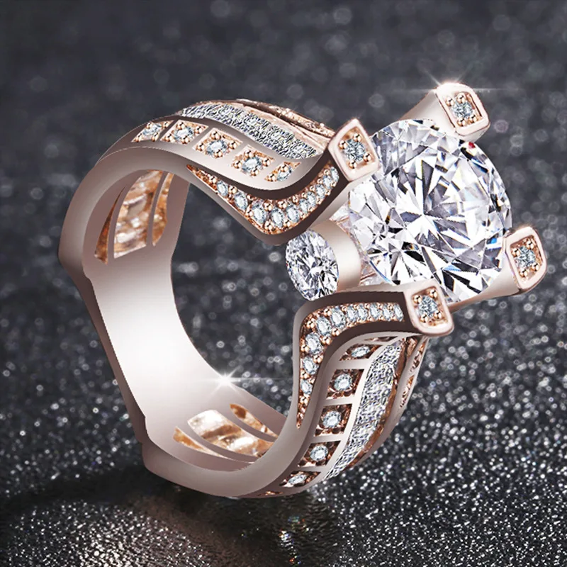 2021 New Arrival Fashion Rose Gold Color Engagement Ring For Women Anniversary Gift Jewelry R5316
2021 New Arrival Fashion Rose Gold Color Engagement Ring For Women Anniversary Gift Jewelry R5316