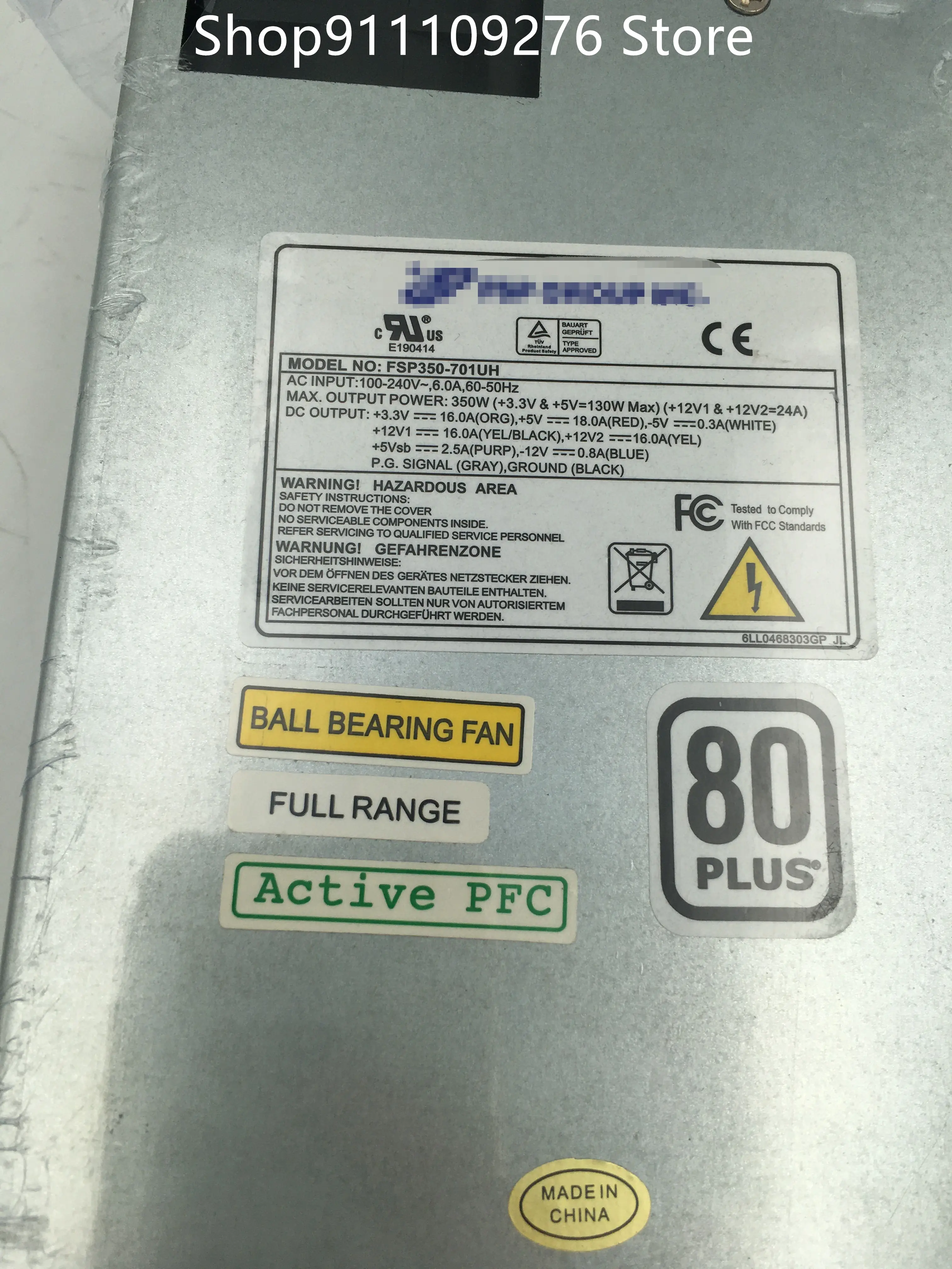 Original Disassemble PSU for FSP350-701UH MAX 350W
Original Disassemble PSU for FSP350-701UH MAX 350W