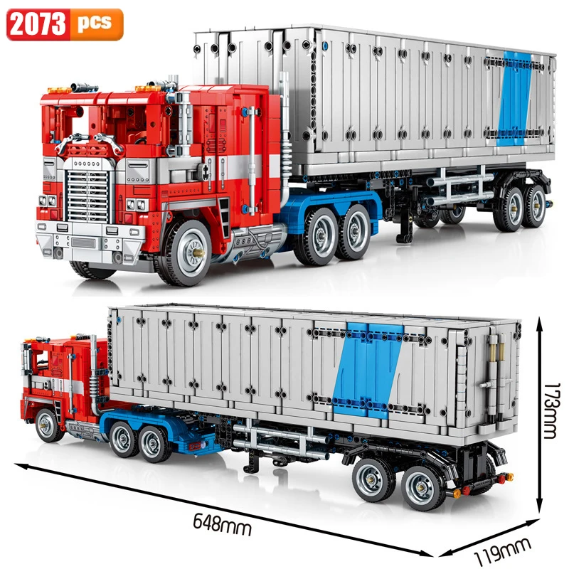 MOC Creative The Optimus Wagon Truck Container Car Model Building Blocks Technical Vehicle Bricks Set Gifts Toys For Kid
MOC Creative The Optimus Wagon Truck Container Car Model Building Blocks Technical Vehicle Bricks Set Gifts Toys For Kid