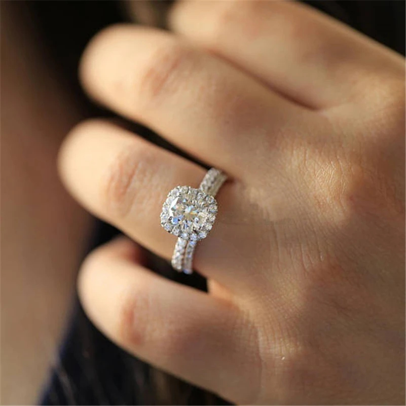 Silver color Jewelry Diamond Ring Set for Women Pure 2 Carats Diamond Gemstone S925 Sterling Silver Gemstone Bague Diamond Ring
Silver color Jewelry Diamond Ring Set for Women Pure 2 Carats Diamond Gemstone S925 Sterling Silver Gemstone Bague Diamond Ring