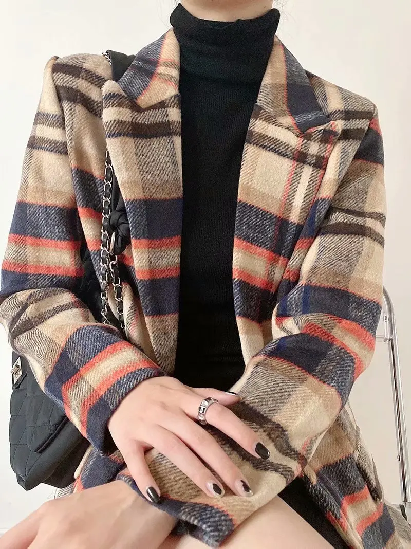 TMODA365 Single Breasted Za Women Plaid Blazer Long Sleeve Casual Autumn Winter Outwear Jacket Coat Streetwear Oversize Tops
TMODA365 Single Breasted Za Women Plaid Blazer Long Sleeve Casual Autumn Winter Outwear Jacket Coat Streetwear Oversize Tops