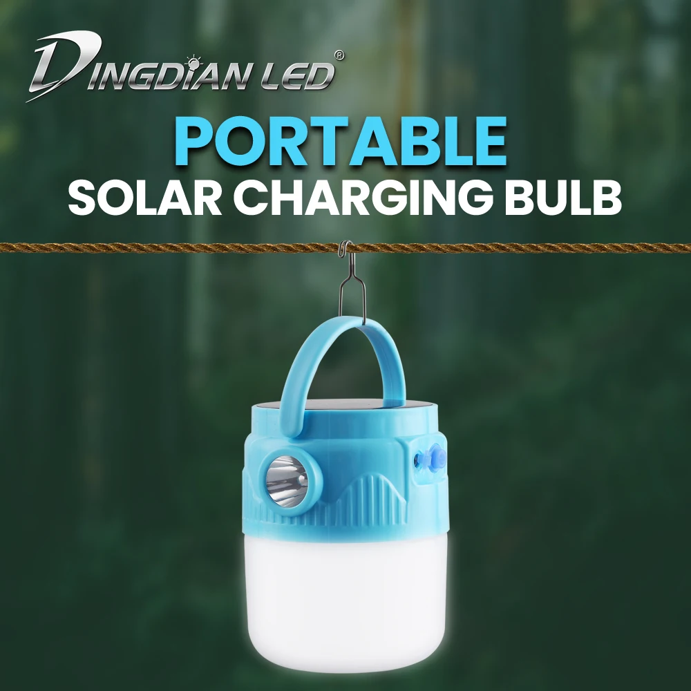 Multifunction Solar Camping Light Bulb 2-in-1 Portable Solar Powered Battery Handheld LED Flashlight Bulb with Carry Hook
Multifunction Solar Camping Light Bulb 2-in-1 Portable Solar Powered Battery Handheld LED Flashlight Bulb with Carry Hook