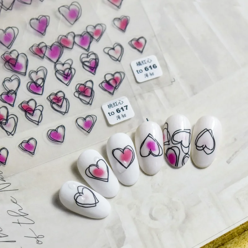 2021 New Trendy 5D Nail Sticker Nail Art Decorations Anaglyph Effect Colourful Love Heart Nailart Adhesive Manicure Accessories
2021 New Trendy 5D Nail Sticker Nail Art Decorations Anaglyph Effect Colourful Love Heart Nailart Adhesive Manicure Accessories