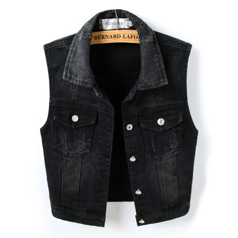 Femmes Short Denim Women Vest 2020 New Spring Summer Casual Slim Single Breasted Sleeveless Jeans Jackets Coats Black Top
Femmes Short Denim Women Vest 2020 New Spring Summer Casual Slim Single Breasted Sleeveless Jeans Jackets Coats Black Top